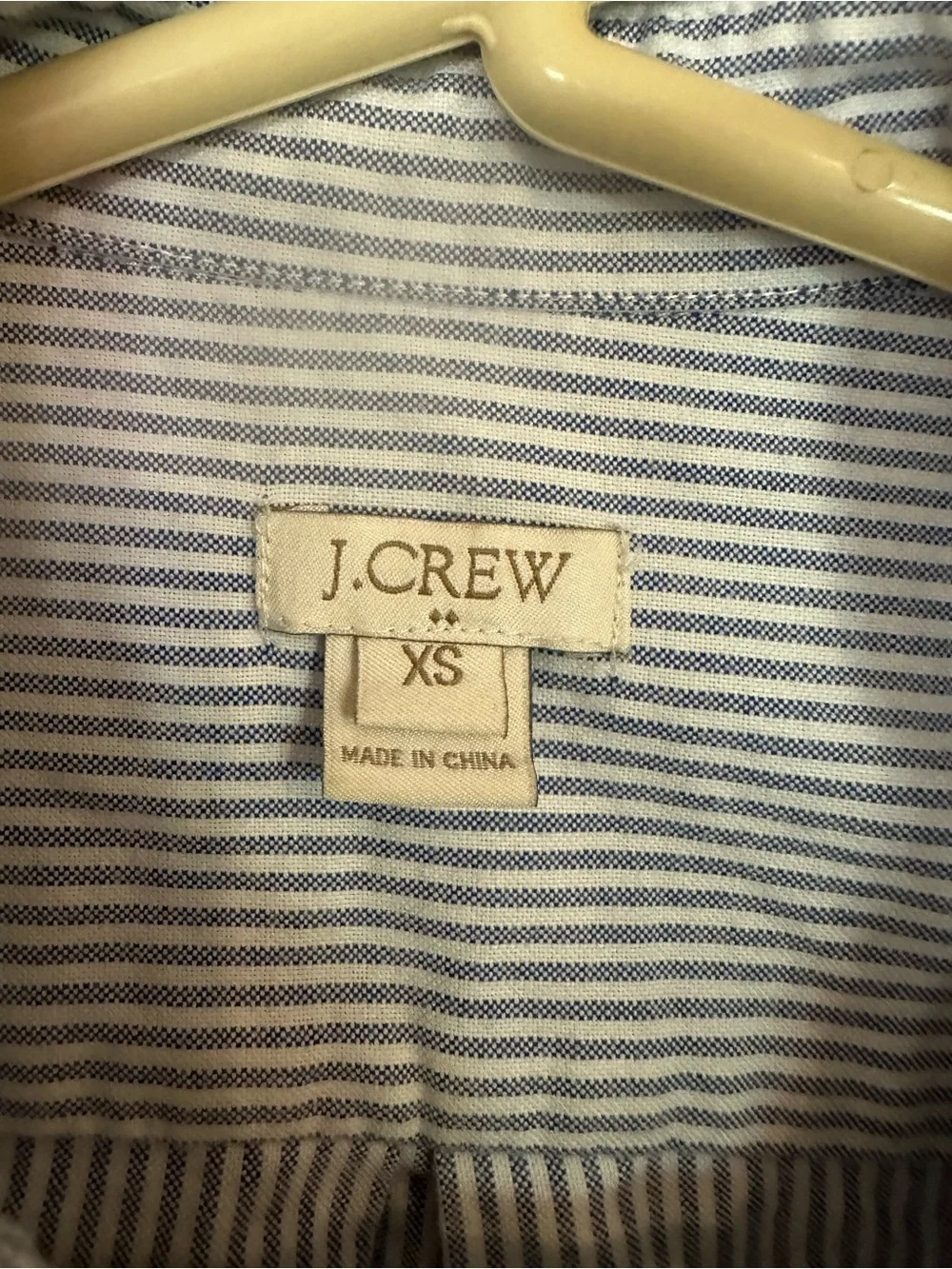 J.‎ Crew Light Blue Stripe Button-Front Shirt